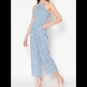 Patrons Of Peace Smocked Halter Top Black and White Pocket Jumpsuit